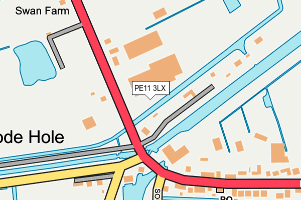 PE11 3LX map - OS OpenMap – Local (Ordnance Survey)