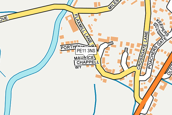 PE11 3NS map - OS OpenMap – Local (Ordnance Survey)
