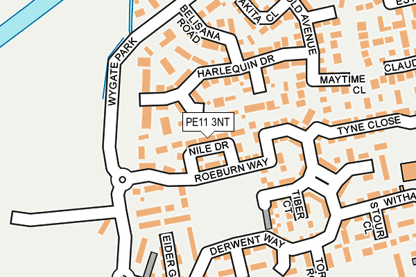 PE11 3NT map - OS OpenMap – Local (Ordnance Survey)