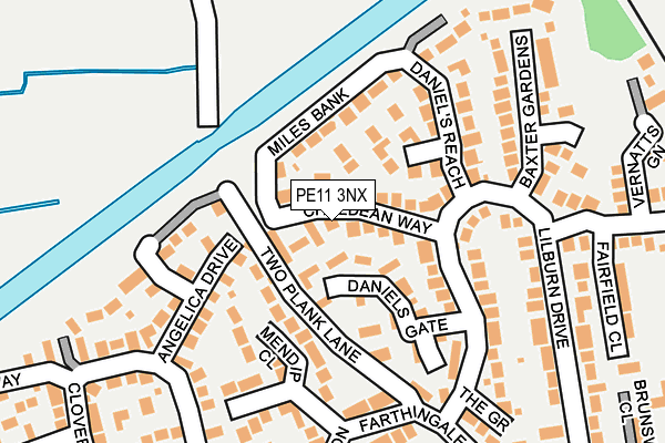 PE11 3NX map - OS OpenMap – Local (Ordnance Survey)