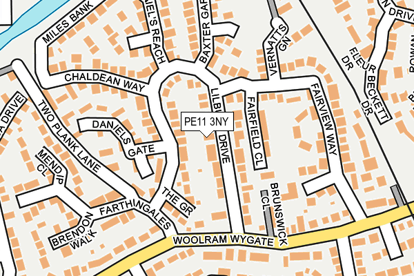 PE11 3NY map - OS OpenMap – Local (Ordnance Survey)