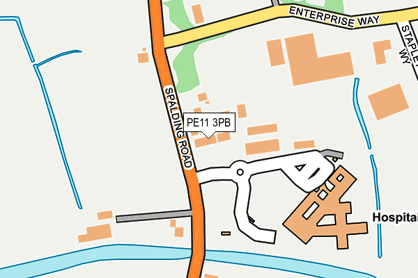 PE11 3PB map - OS OpenMap – Local (Ordnance Survey)