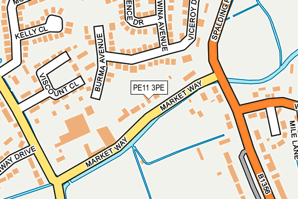 PE11 3PE map - OS OpenMap – Local (Ordnance Survey)