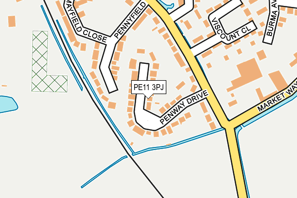 PE11 3PJ map - OS OpenMap – Local (Ordnance Survey)