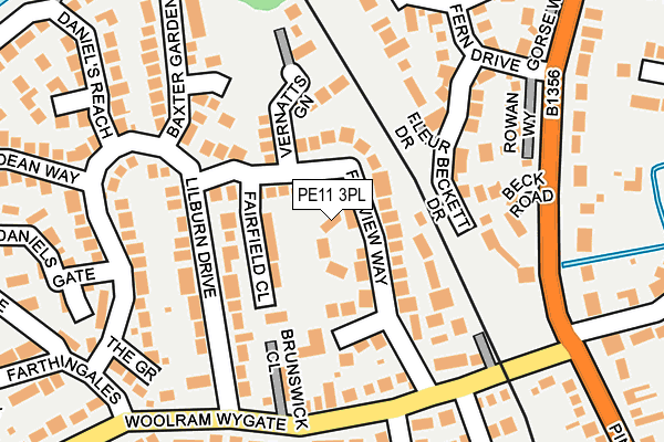 PE11 3PL map - OS OpenMap – Local (Ordnance Survey)