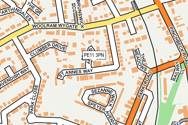 PE11 3PN map - OS OpenMap – Local (Ordnance Survey)