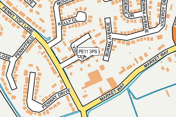PE11 3PS map - OS OpenMap – Local (Ordnance Survey)
