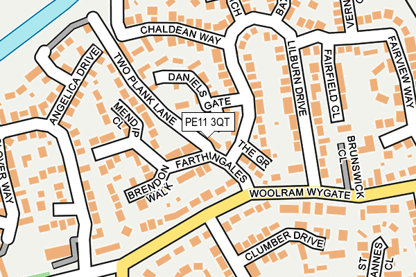 PE11 3QT map - OS OpenMap – Local (Ordnance Survey)
