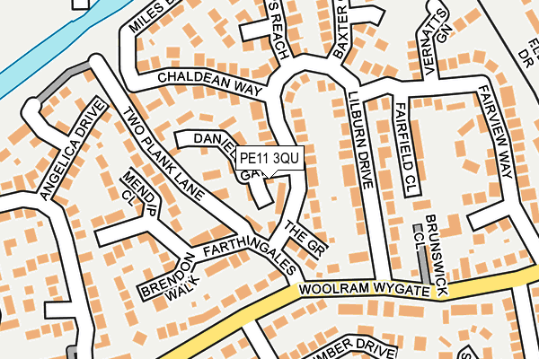 PE11 3QU map - OS OpenMap – Local (Ordnance Survey)