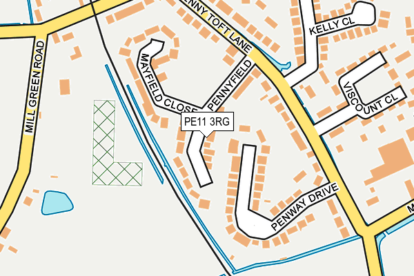 PE11 3RG map - OS OpenMap – Local (Ordnance Survey)
