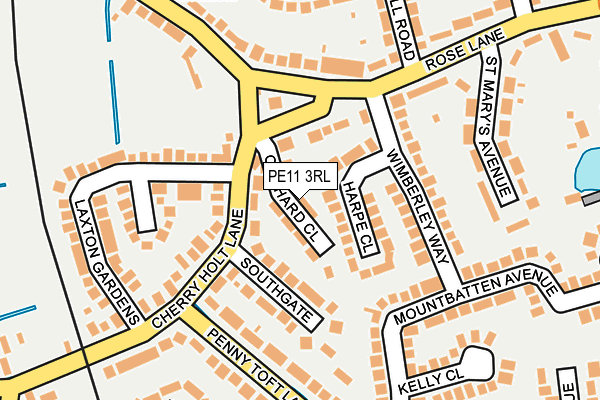 PE11 3RL map - OS OpenMap – Local (Ordnance Survey)