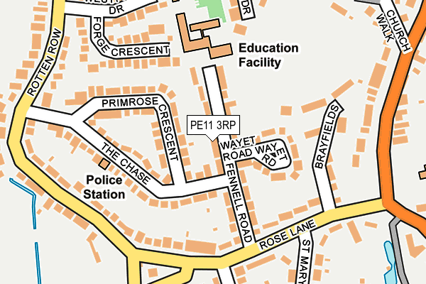 PE11 3RP map - OS OpenMap – Local (Ordnance Survey)