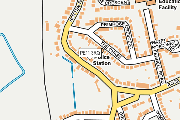 PE11 3RQ map - OS OpenMap – Local (Ordnance Survey)