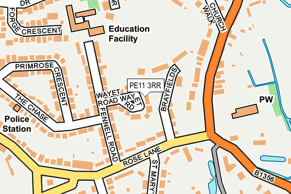 PE11 3RR map - OS OpenMap – Local (Ordnance Survey)