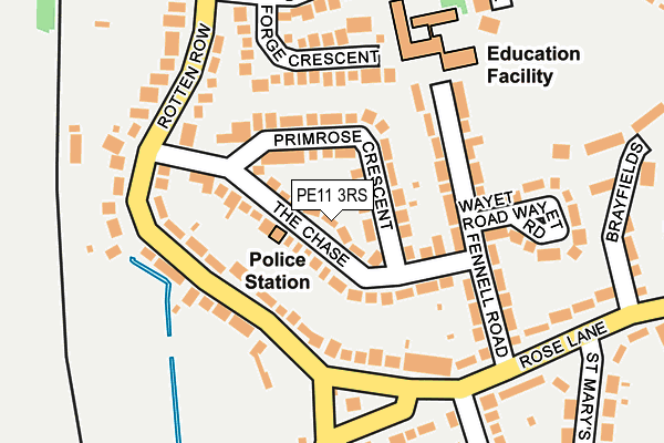 PE11 3RS map - OS OpenMap – Local (Ordnance Survey)