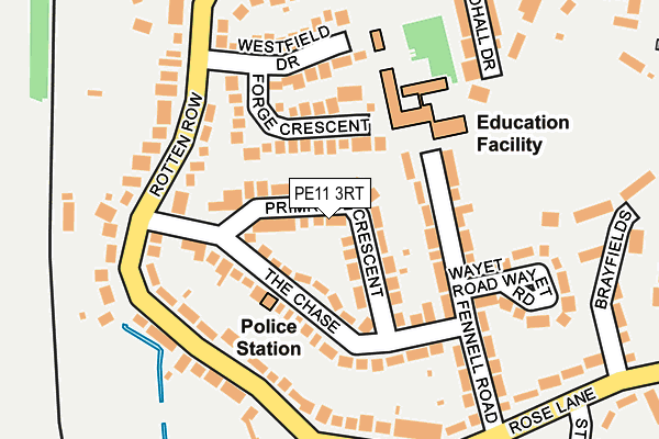 PE11 3RT map - OS OpenMap – Local (Ordnance Survey)