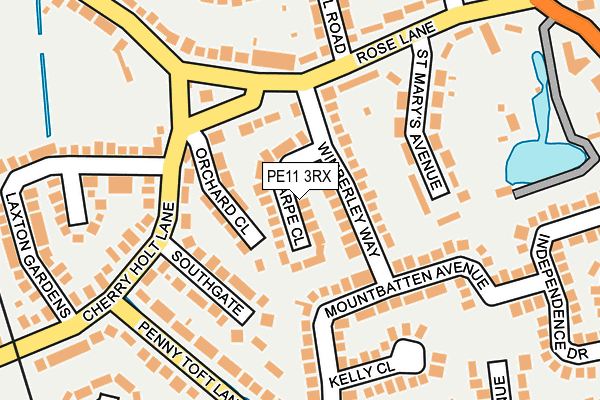 PE11 3RX map - OS OpenMap – Local (Ordnance Survey)