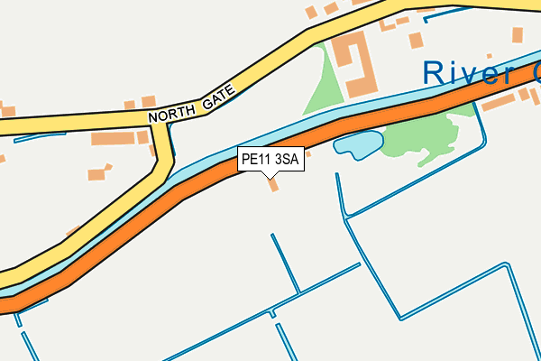 PE11 3SA map - OS OpenMap – Local (Ordnance Survey)