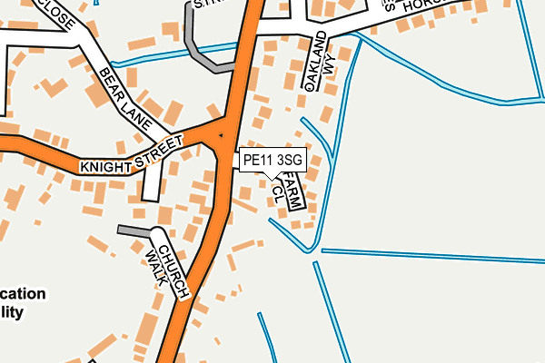 PE11 3SG map - OS OpenMap – Local (Ordnance Survey)