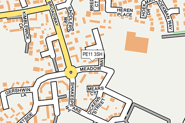 PE11 3SH map - OS OpenMap – Local (Ordnance Survey)