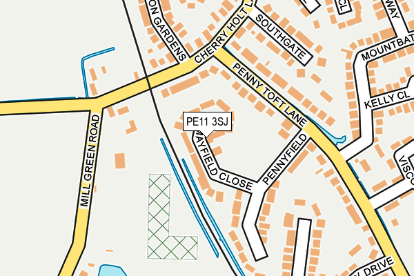 PE11 3SJ map - OS OpenMap – Local (Ordnance Survey)