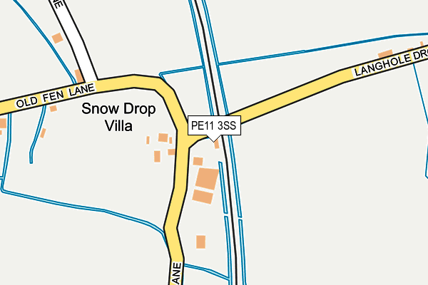 PE11 3SS map - OS OpenMap – Local (Ordnance Survey)