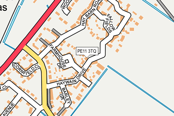 PE11 3TQ map - OS OpenMap – Local (Ordnance Survey)