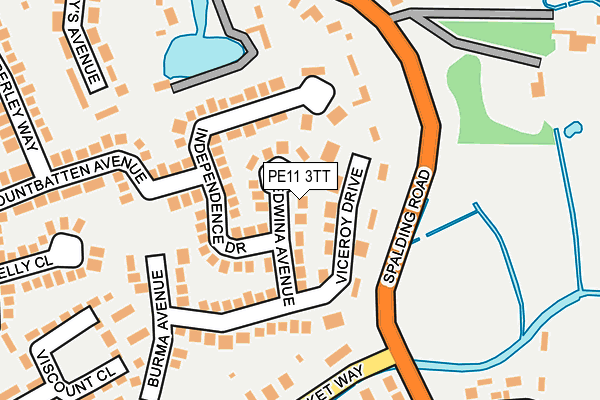 PE11 3TT map - OS OpenMap – Local (Ordnance Survey)