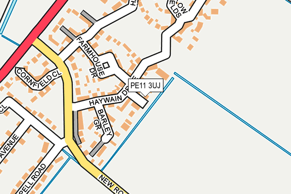 PE11 3UJ map - OS OpenMap – Local (Ordnance Survey)