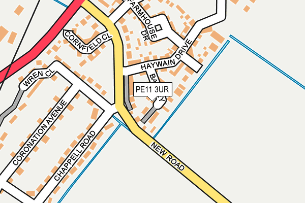 PE11 3UR map - OS OpenMap – Local (Ordnance Survey)