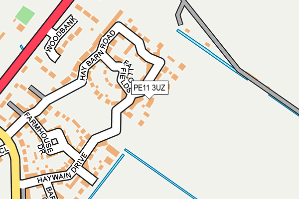 PE11 3UZ map - OS OpenMap – Local (Ordnance Survey)