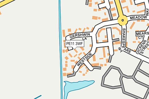 PE11 3WF map - OS OpenMap – Local (Ordnance Survey)