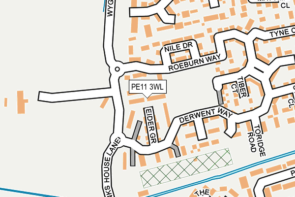 PE11 3WL map - OS OpenMap – Local (Ordnance Survey)