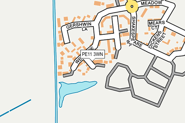 PE11 3WN map - OS OpenMap – Local (Ordnance Survey)