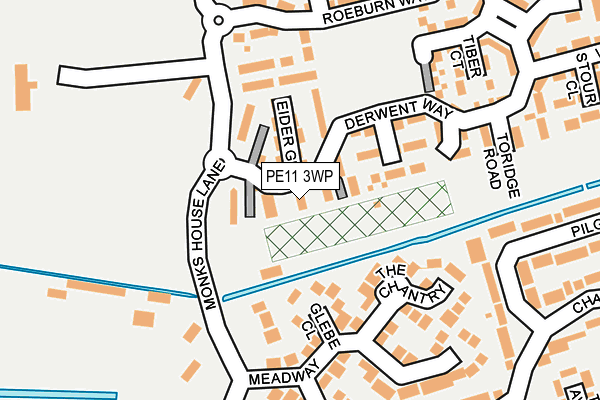PE11 3WP map - OS OpenMap – Local (Ordnance Survey)