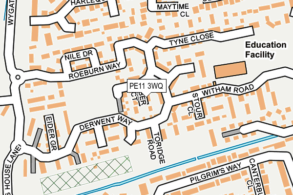 PE11 3WQ map - OS OpenMap – Local (Ordnance Survey)
