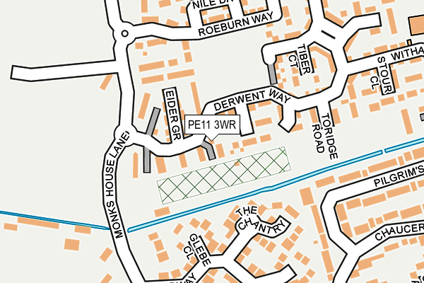 PE11 3WR map - OS OpenMap – Local (Ordnance Survey)