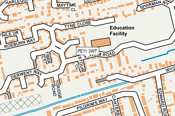 PE11 3WT map - OS OpenMap – Local (Ordnance Survey)