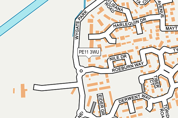 PE11 3WU map - OS OpenMap – Local (Ordnance Survey)