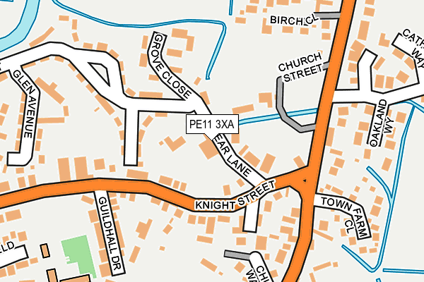 PE11 3XA map - OS OpenMap – Local (Ordnance Survey)