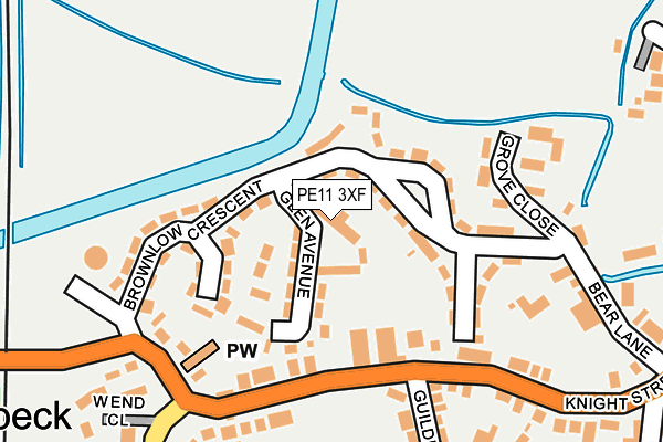 PE11 3XF map - OS OpenMap – Local (Ordnance Survey)