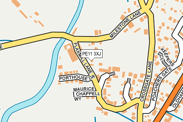 PE11 3XJ map - OS OpenMap – Local (Ordnance Survey)