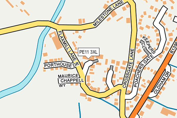 PE11 3XL map - OS OpenMap – Local (Ordnance Survey)