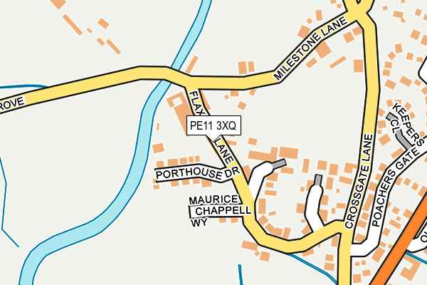 PE11 3XQ map - OS OpenMap – Local (Ordnance Survey)