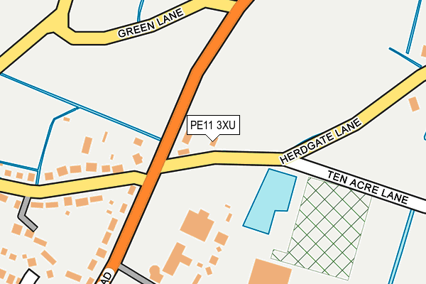 PE11 3XU map - OS OpenMap – Local (Ordnance Survey)