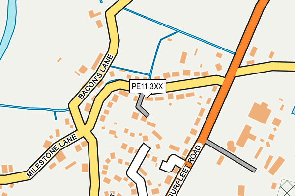 PE11 3XX map - OS OpenMap – Local (Ordnance Survey)