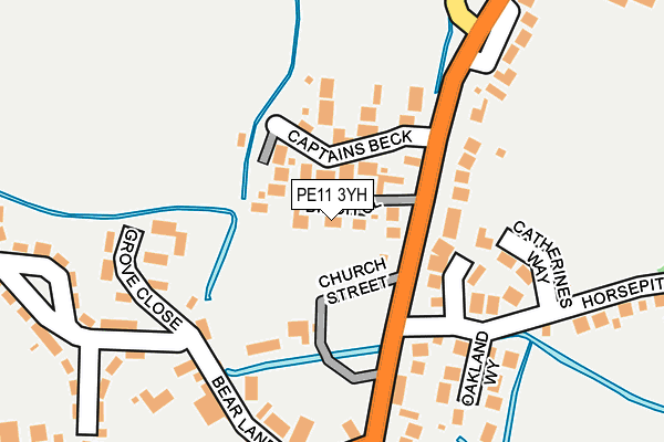 PE11 3YH map - OS OpenMap – Local (Ordnance Survey)