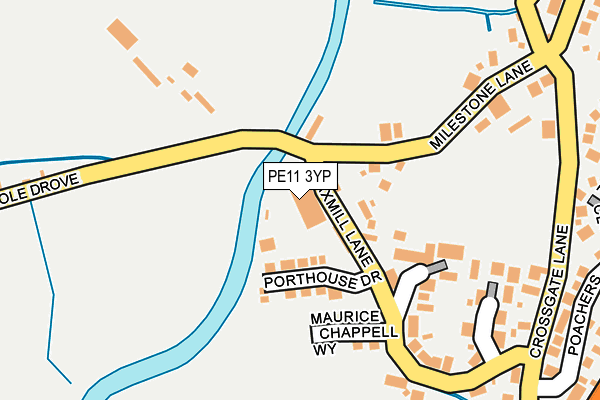 PE11 3YP map - OS OpenMap – Local (Ordnance Survey)