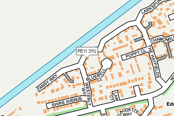 PE11 3YU map - OS OpenMap – Local (Ordnance Survey)