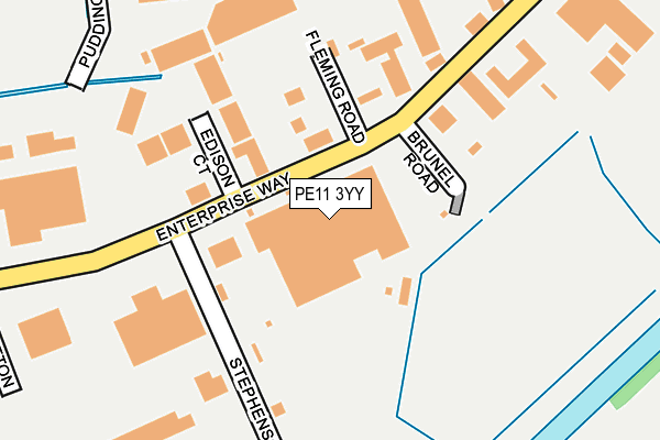 PE11 3YY map - OS OpenMap – Local (Ordnance Survey)